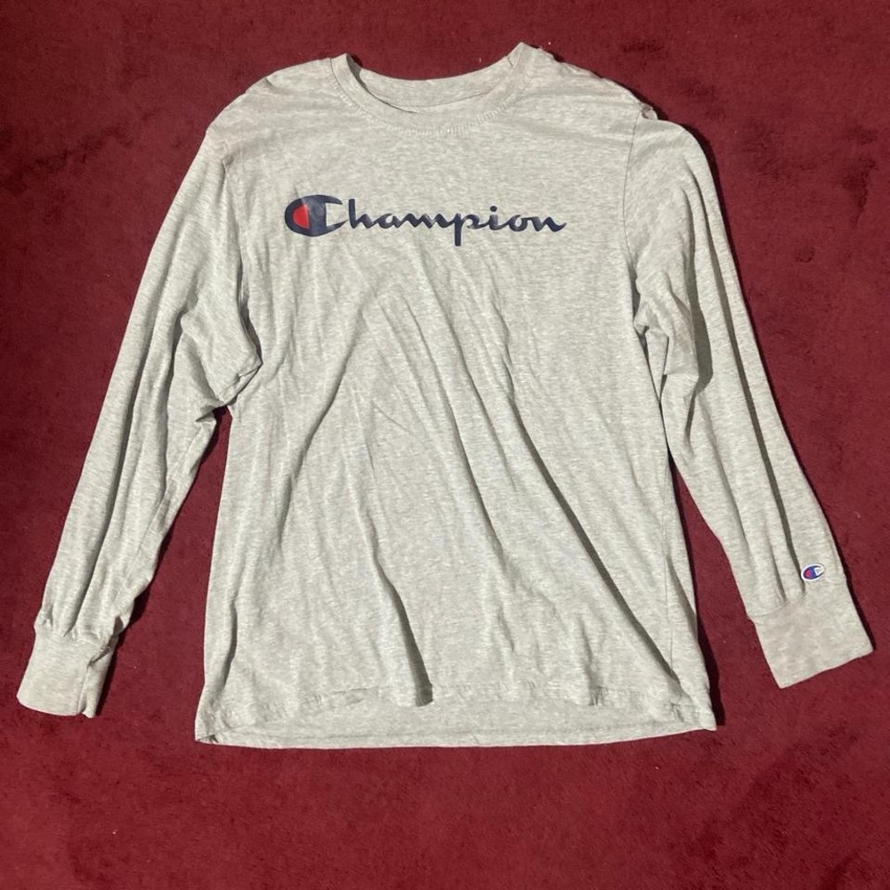 Grey XL Champion Long Sleeve Shirt